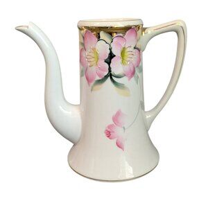 Noritake Demitasse Coffee Pot Azalea Porcelain red M Morimura mark